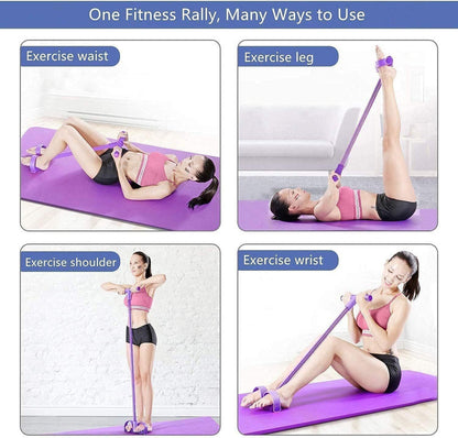 4 Tube Pull Reducer Resistance Band for Home Workout Yoga Stretching Fitness Ab Exerciser