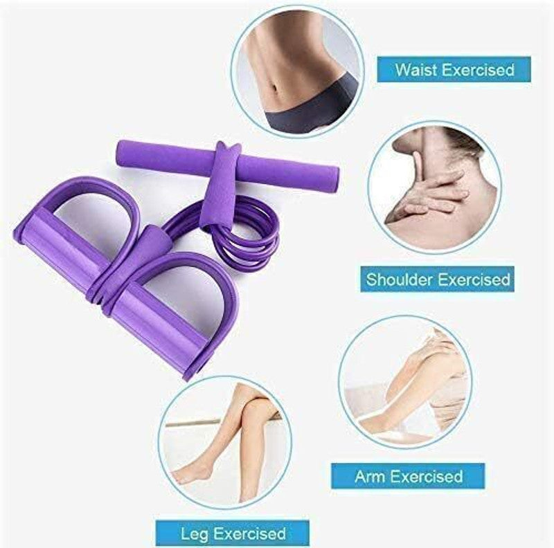 4 Tube Pull Reducer Resistance Band for Home Workout Yoga Stretching Fitness Ab Exerciser