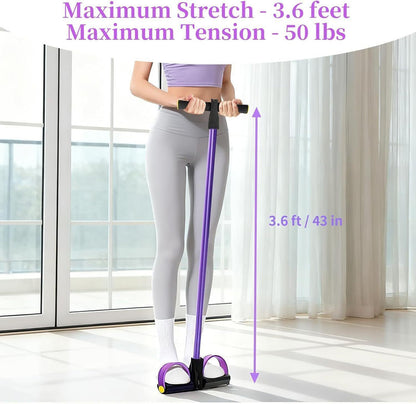 4 Tube Pull Reducer Resistance Band for Home Workout Yoga Stretching Fitness Ab Exerciser