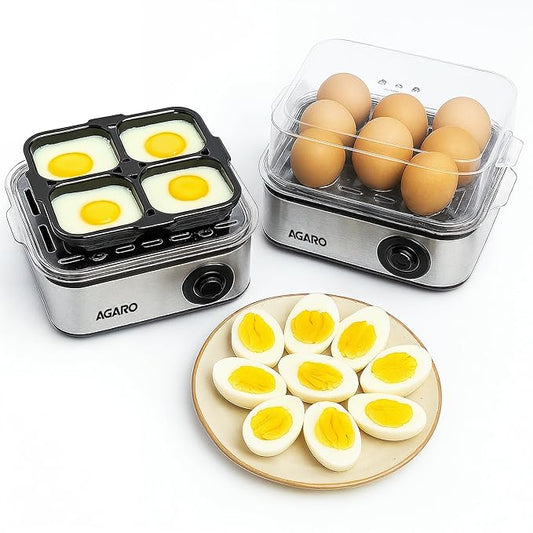 Grand Egg Boiler And Poacher, 2-in1 Boils 8 Eggs,