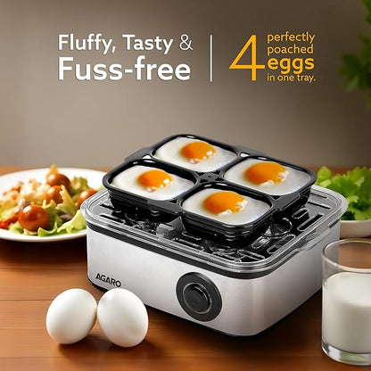 Grand Egg Boiler And Poacher, 2-in1 Boils 8 Eggs,