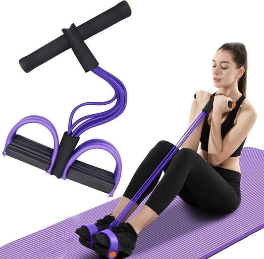 4 Tube Pull Reducer Resistance Band for Home Workout Yoga Stretching Fitness Ab Exerciser
